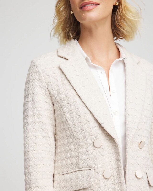 Textured Knit Blazer - image 4